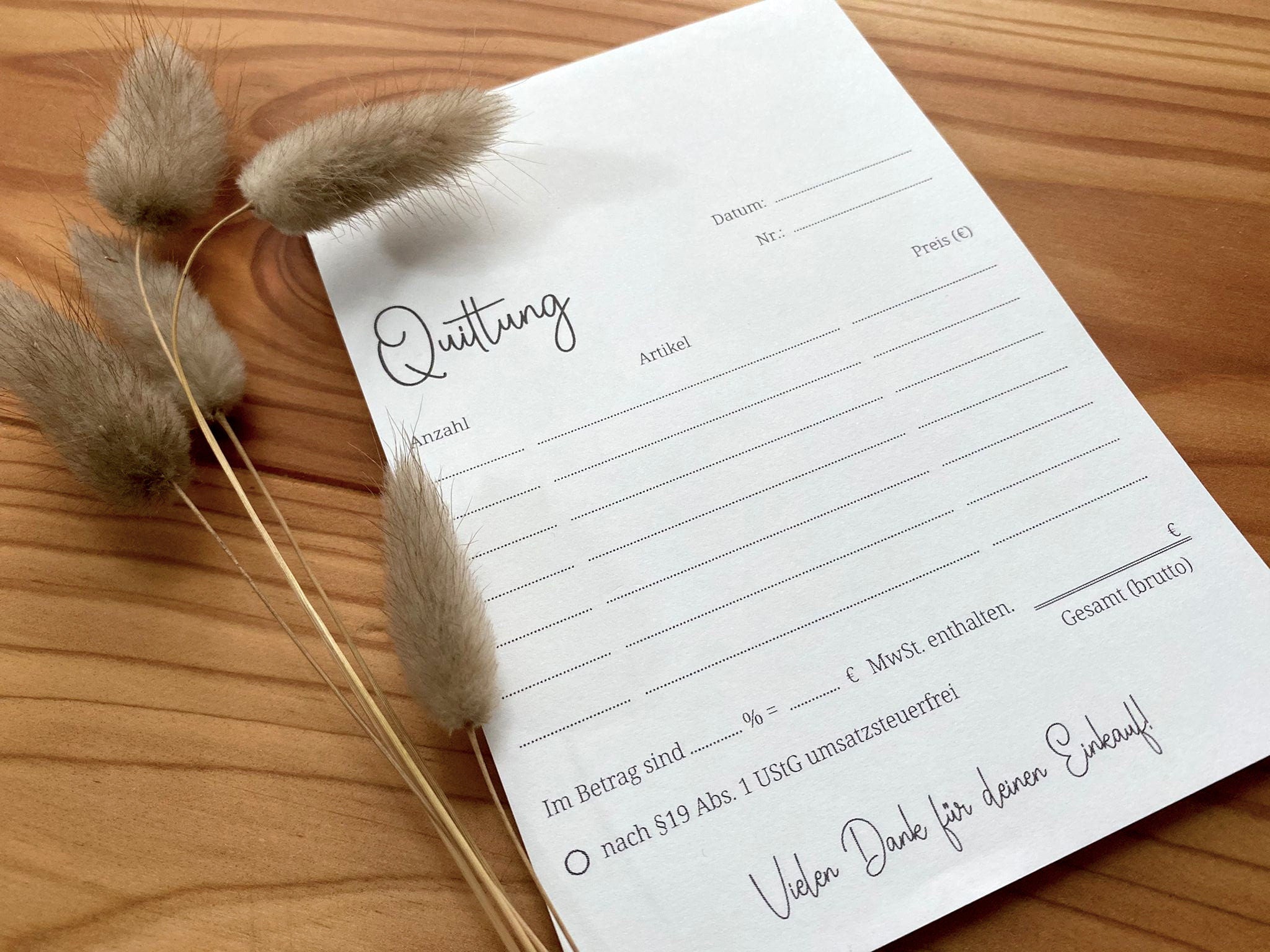 Quittungsblock in Din A6