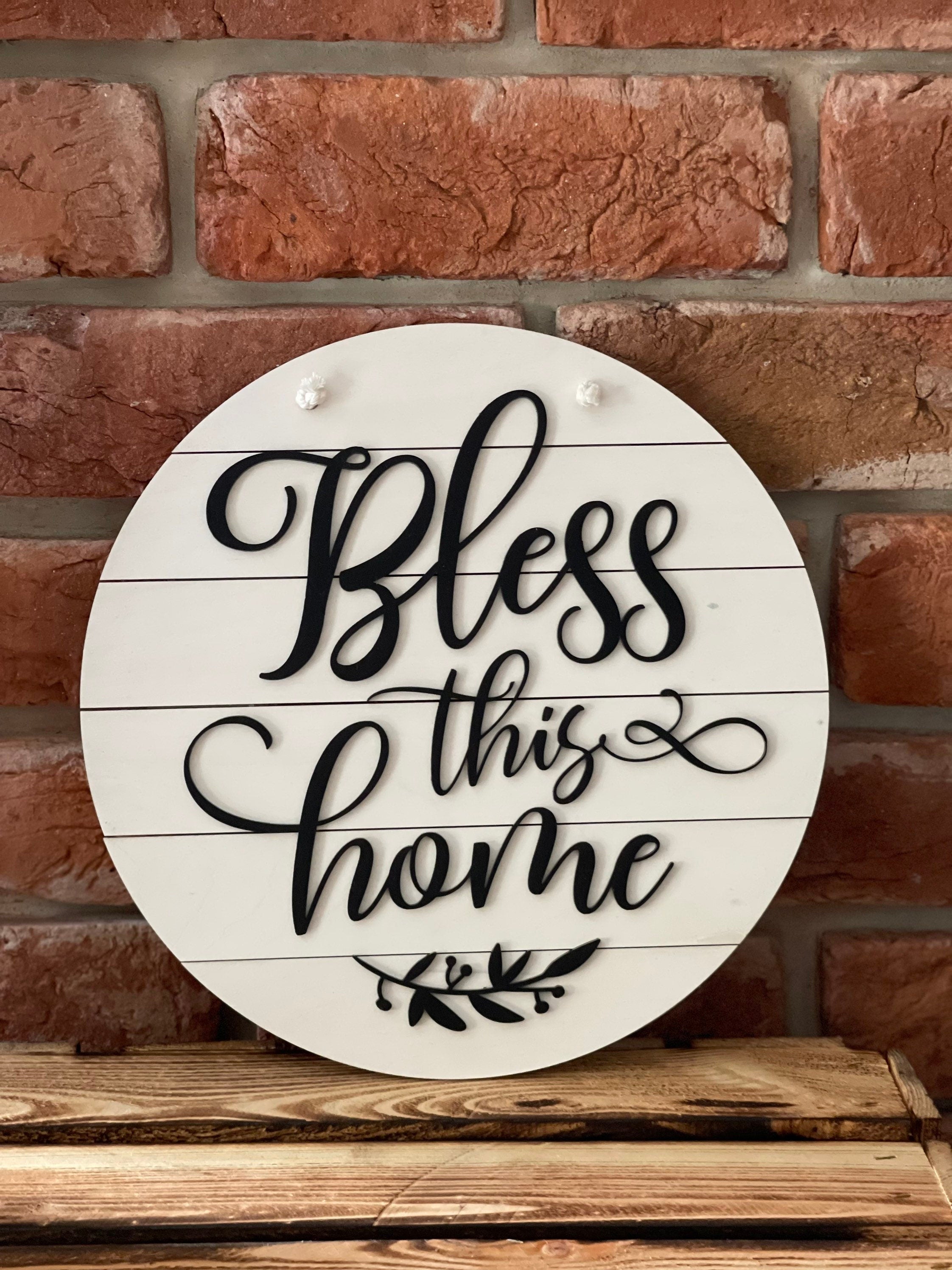 Holzschild „Bless this Home“