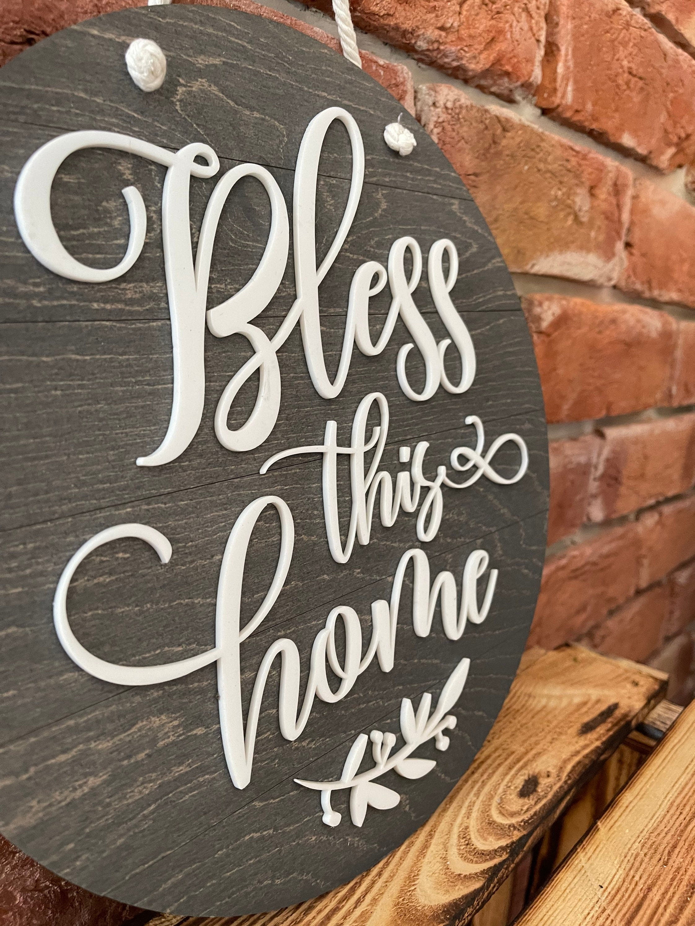 Holzschild „Bless this Home“