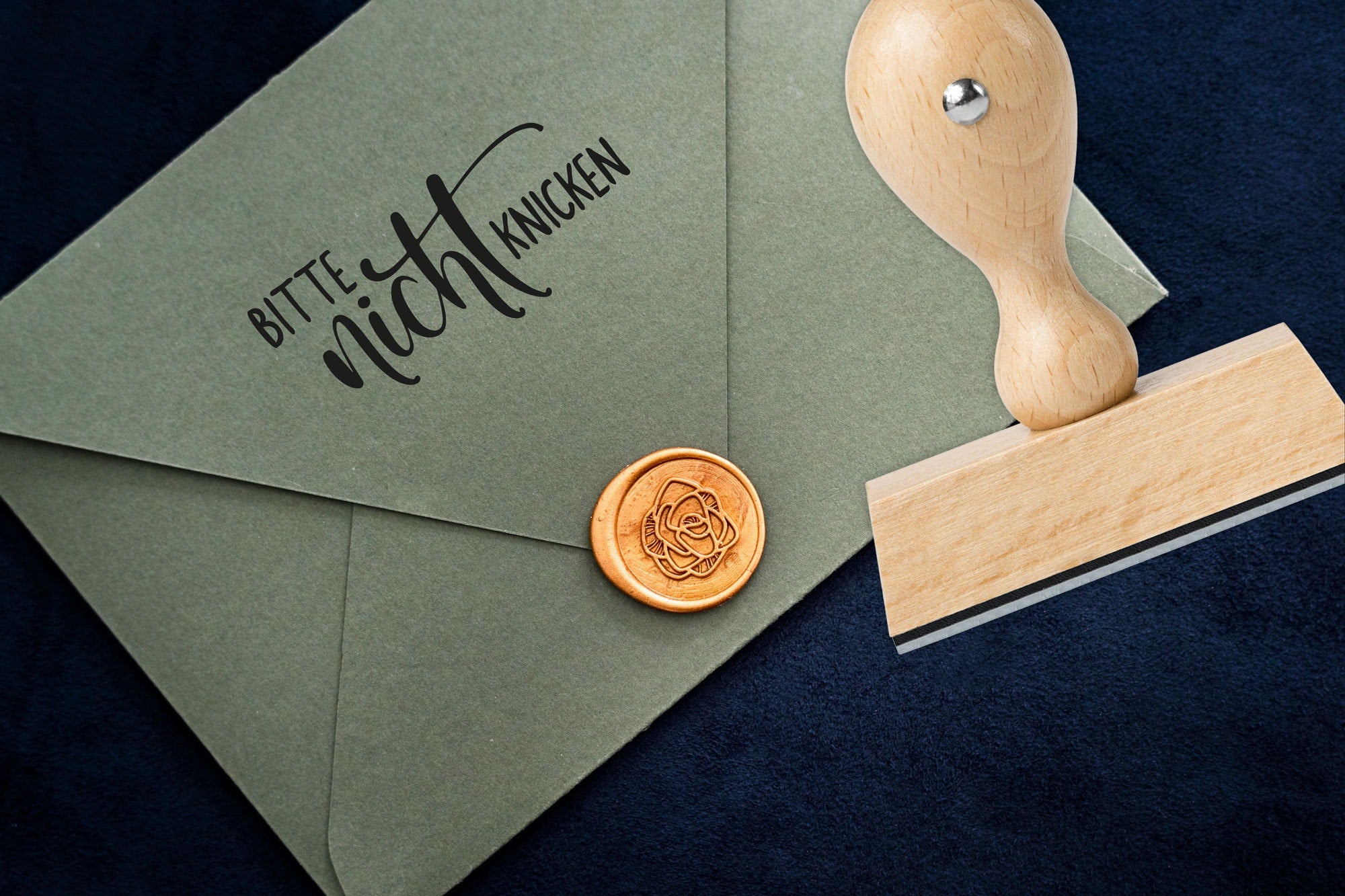 Stempel "Bitte nicht knicken"