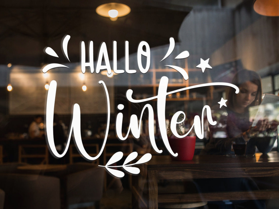Aufkleber "Hallo Winter"