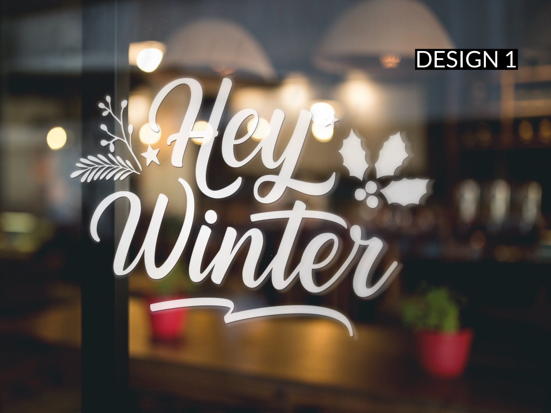 Aufkleber "Hey/Hallo Winter"