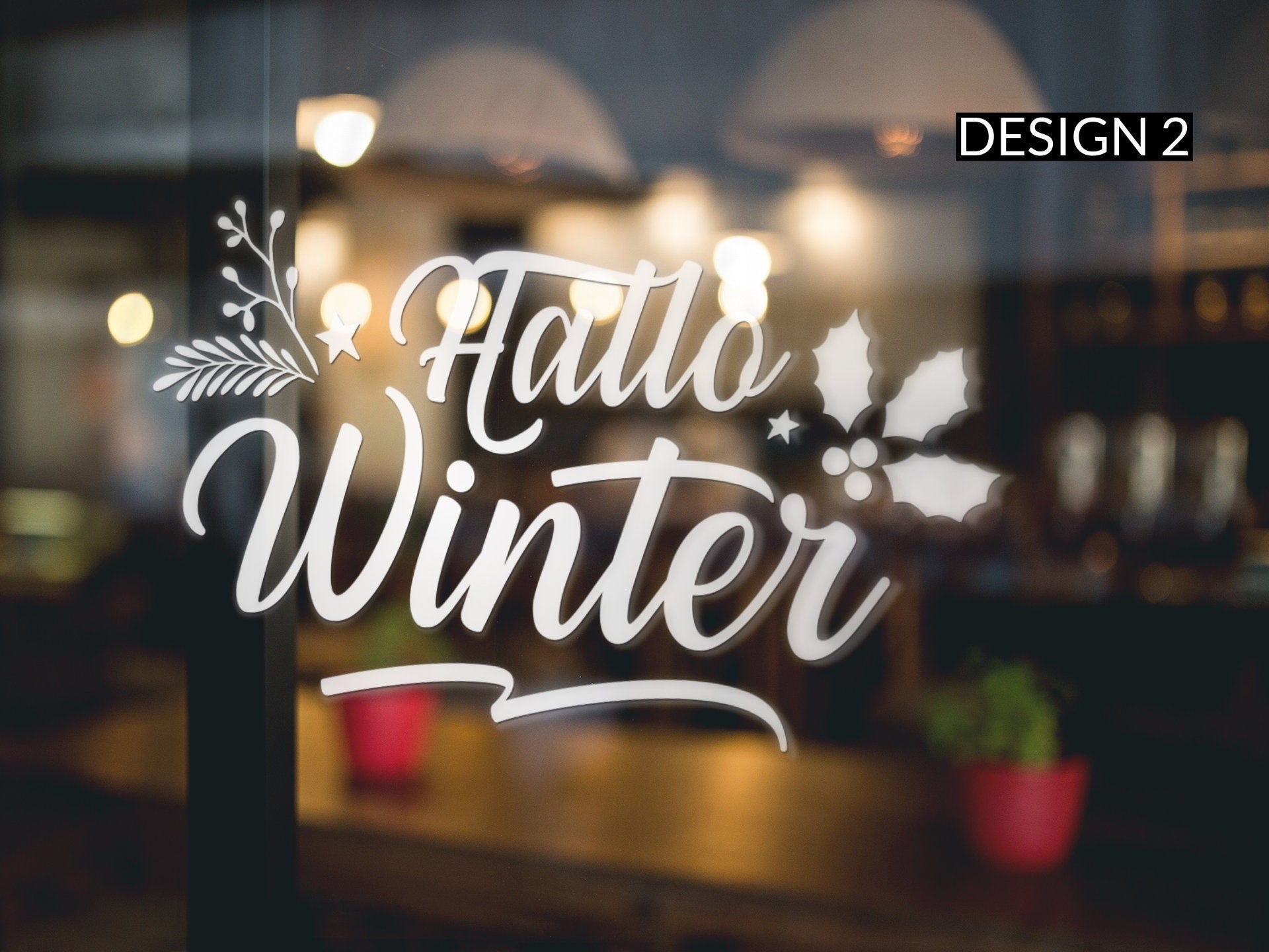 Aufkleber "Hey/Hallo Winter"