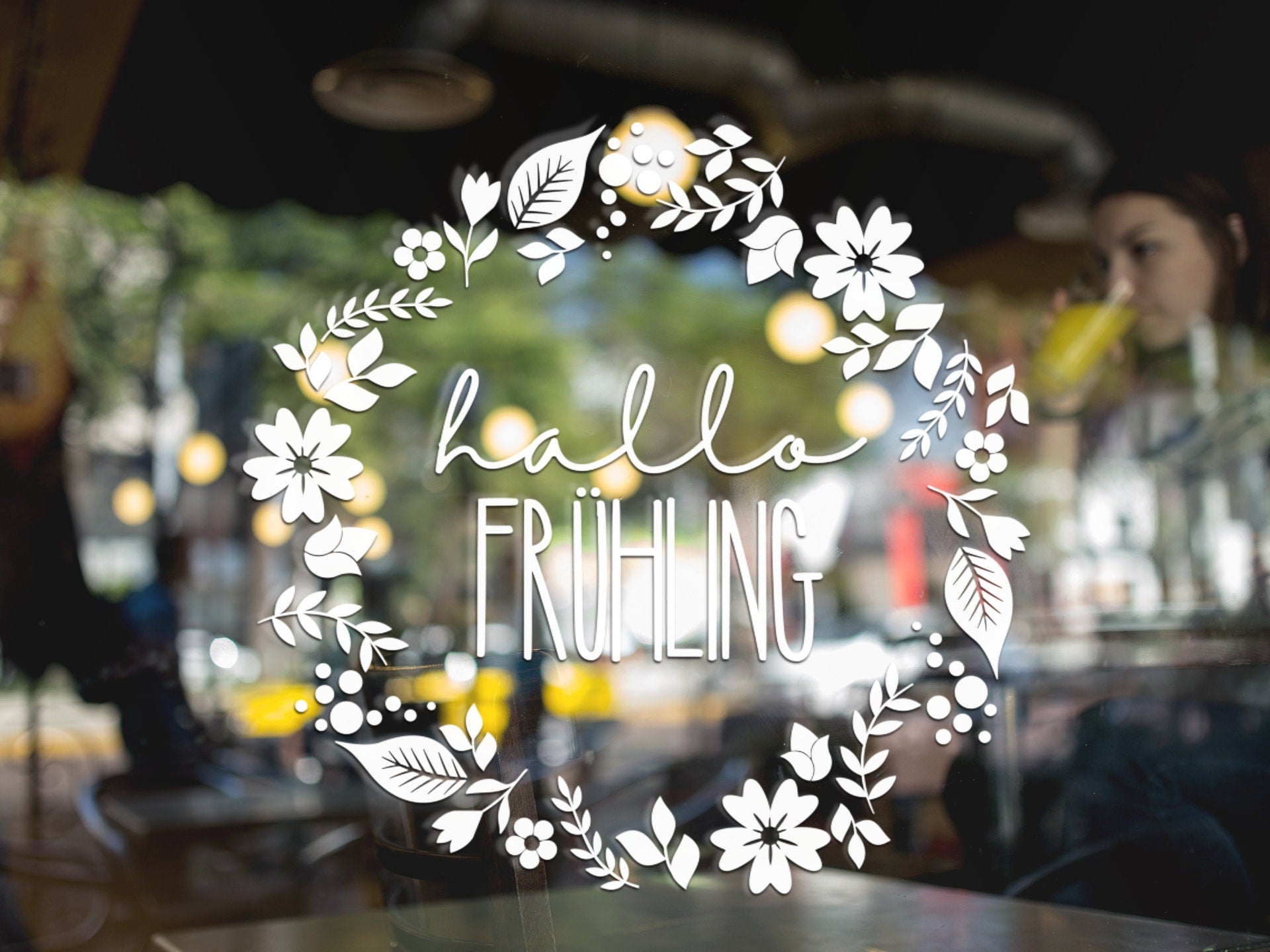 Aufkleber "Hallo Frühling"