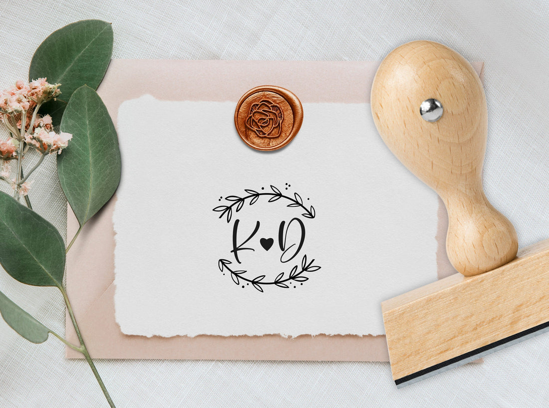 Stempel Initialen mit Herz