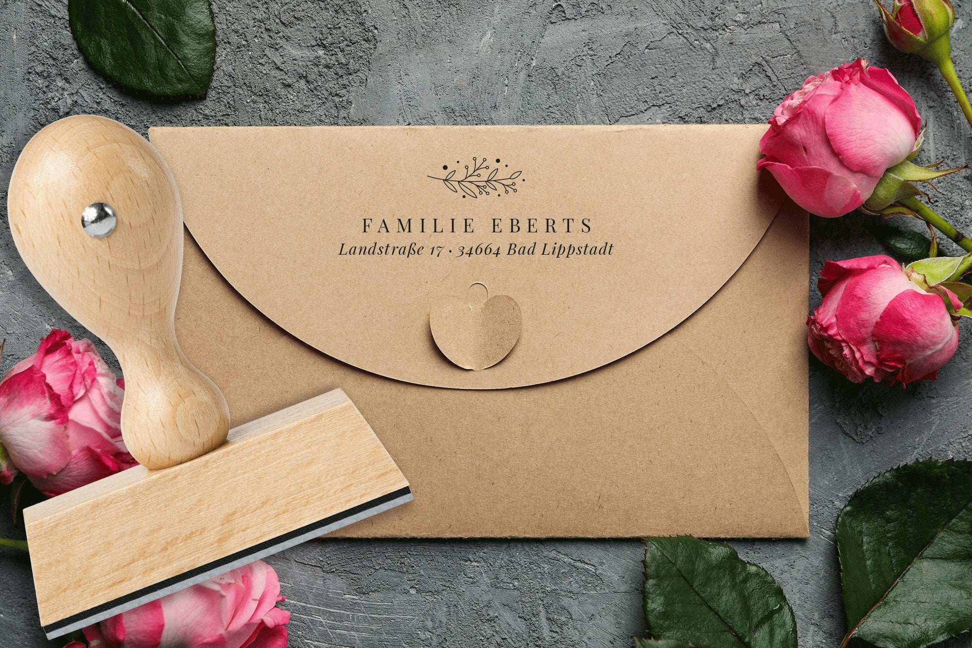 Stempel mit Adresse