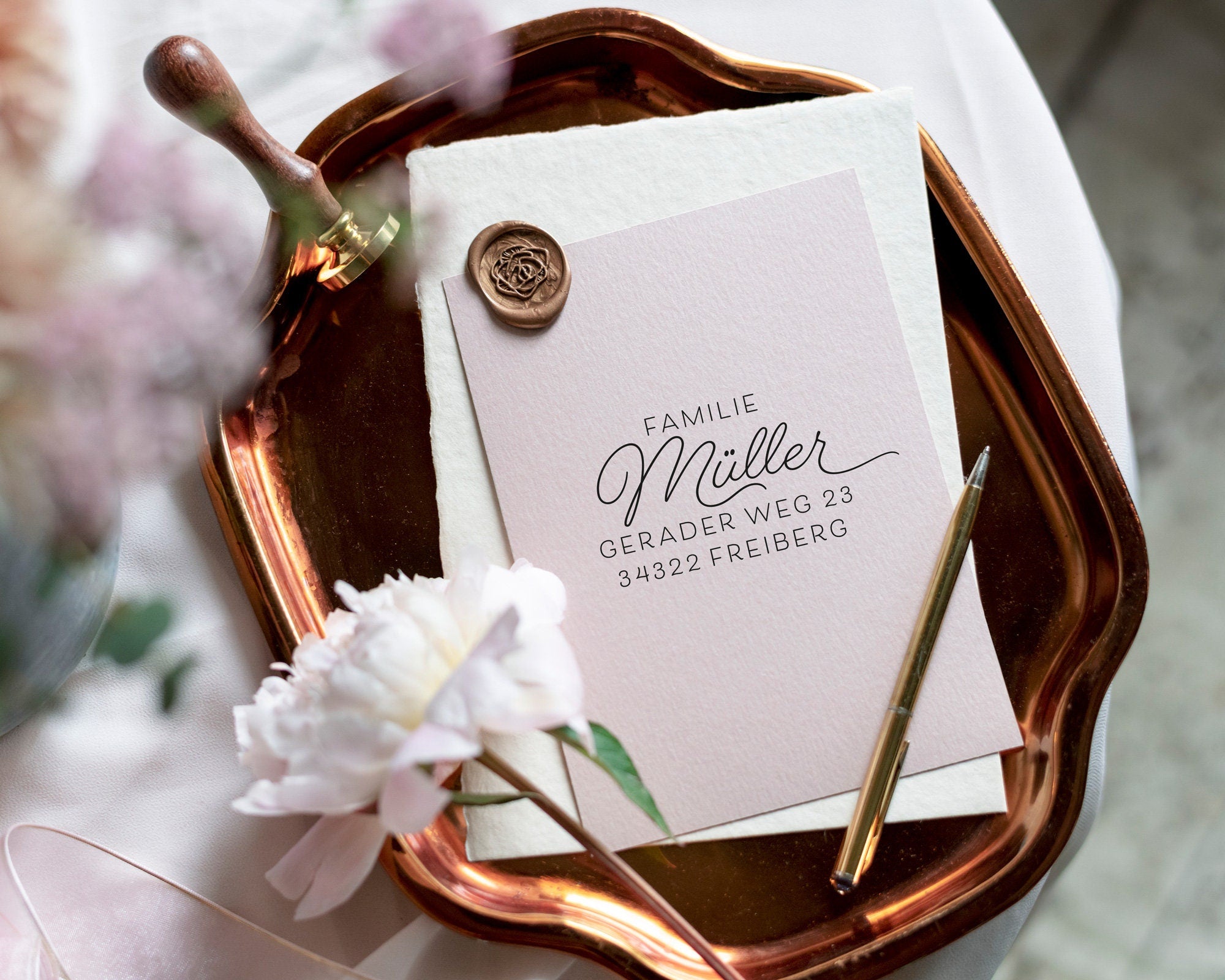 Stempel mit Adresse