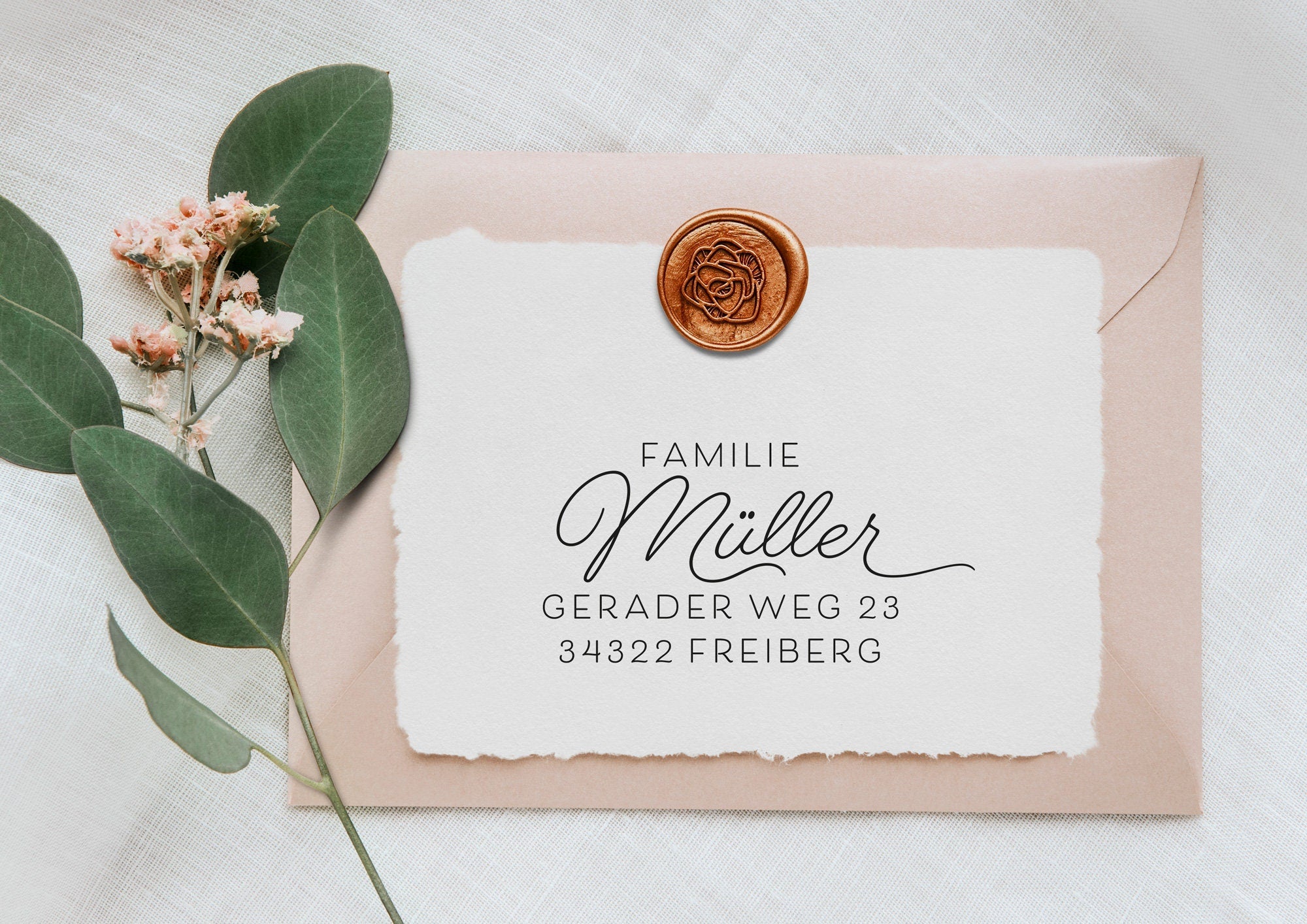 Stempel mit Adresse