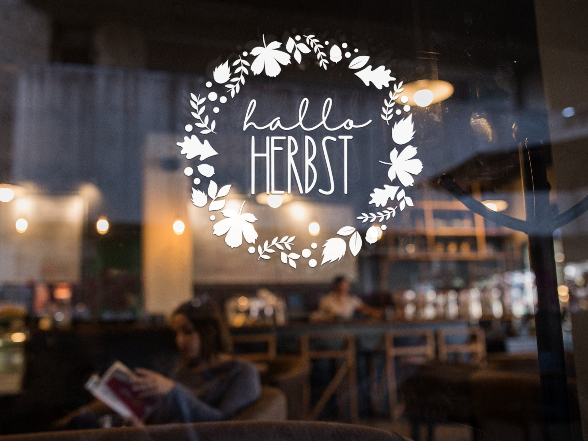 Aufkleber "Hallo Herbst"