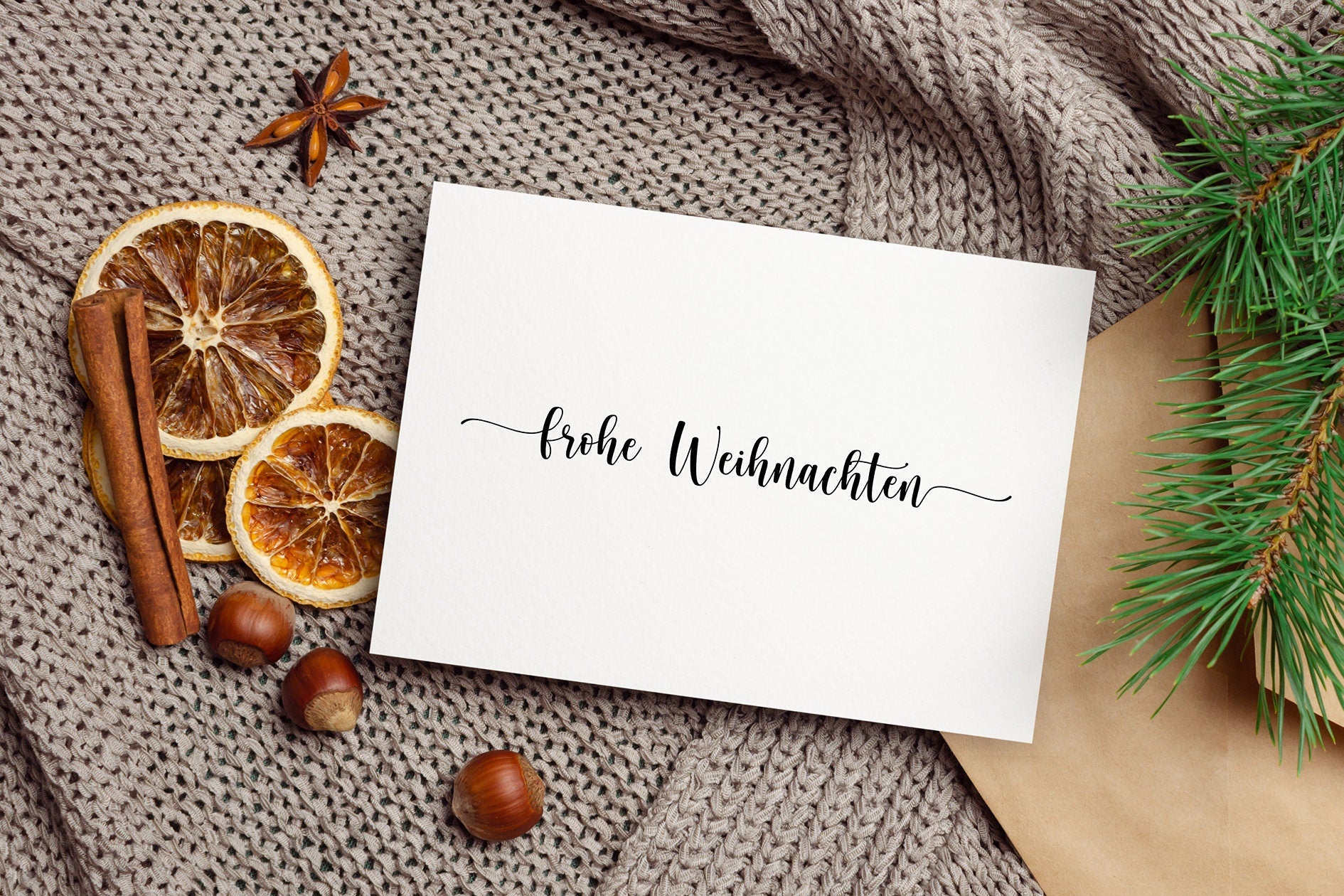 Stempel "frohe Weihnachten"