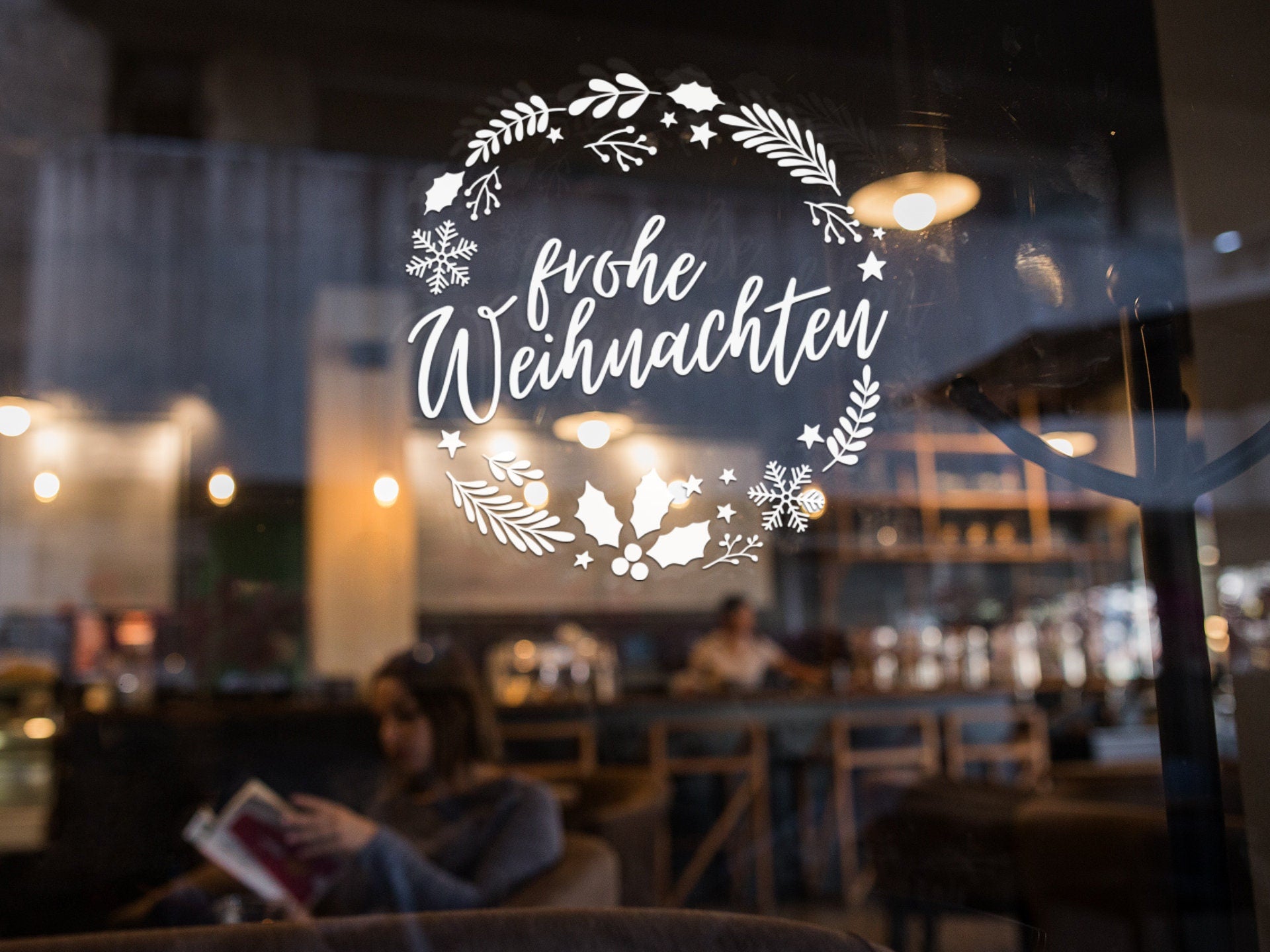 Aufkleber "frohe Weihnachten"
