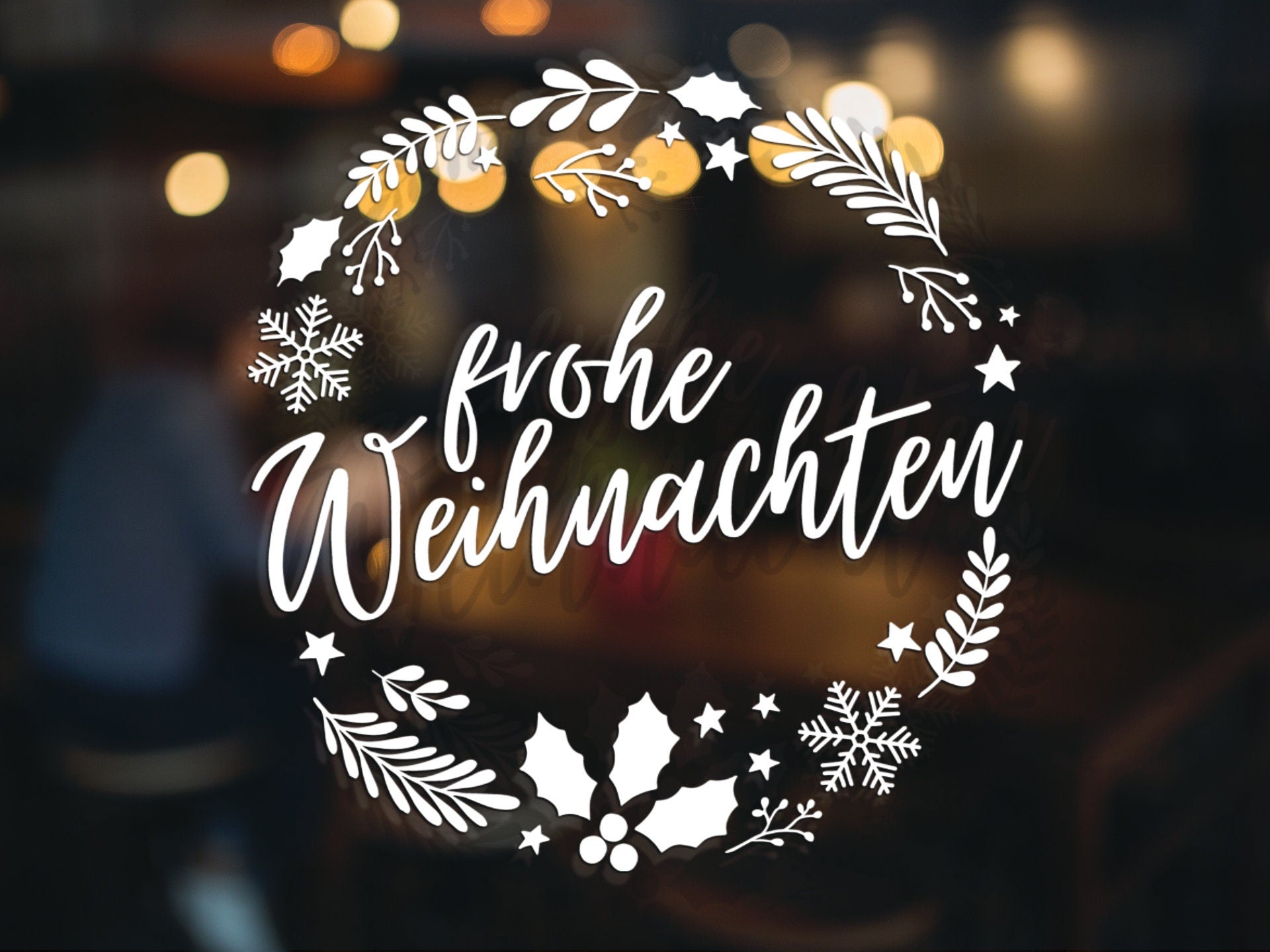 Aufkleber "frohe Weihnachten"