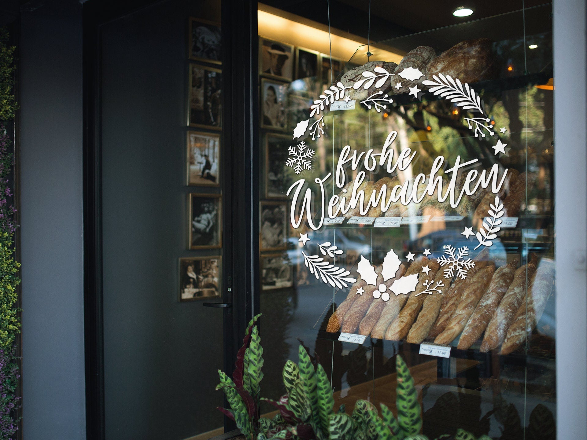 Aufkleber "frohe Weihnachten"