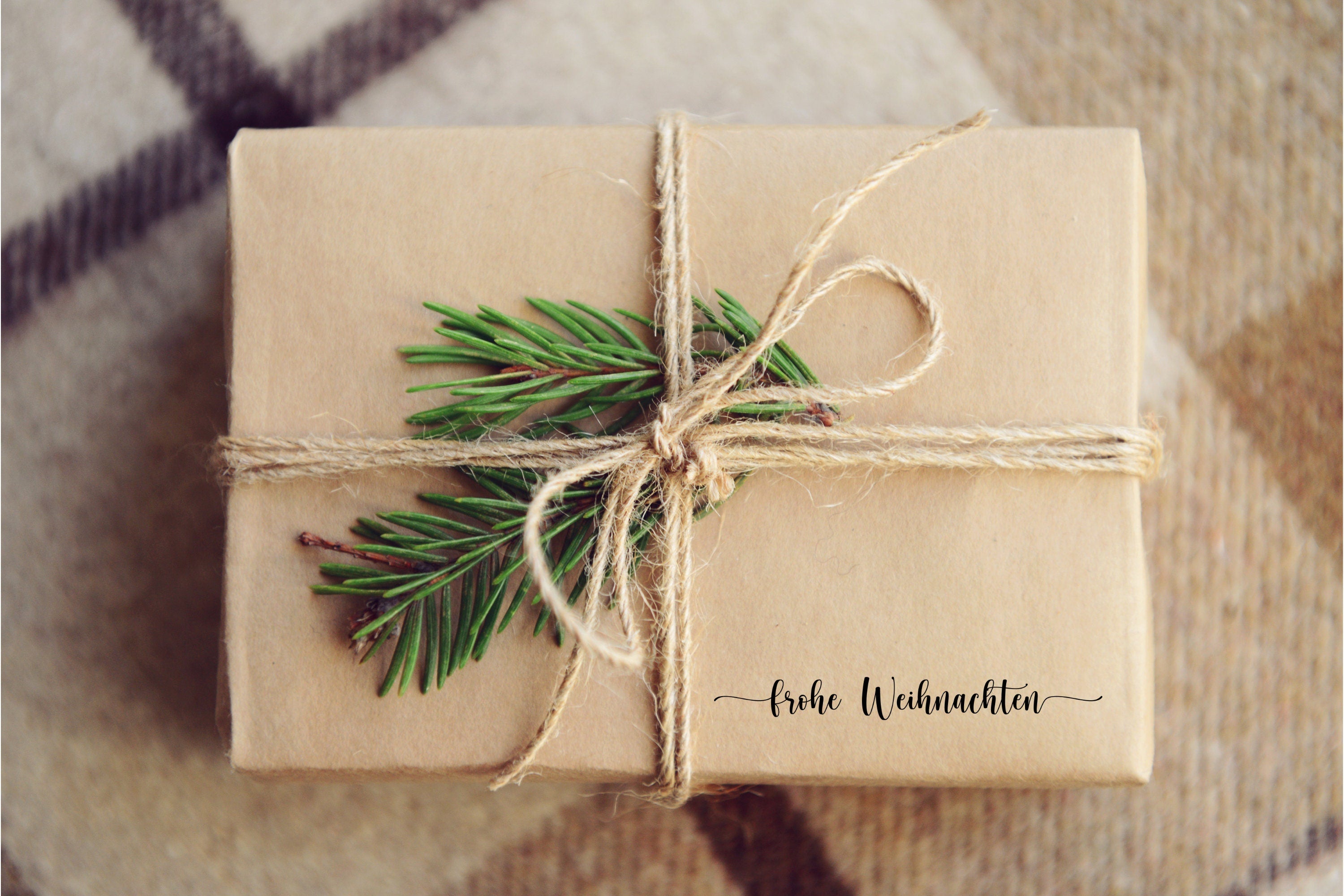 Stempel "frohe Weihnachten"