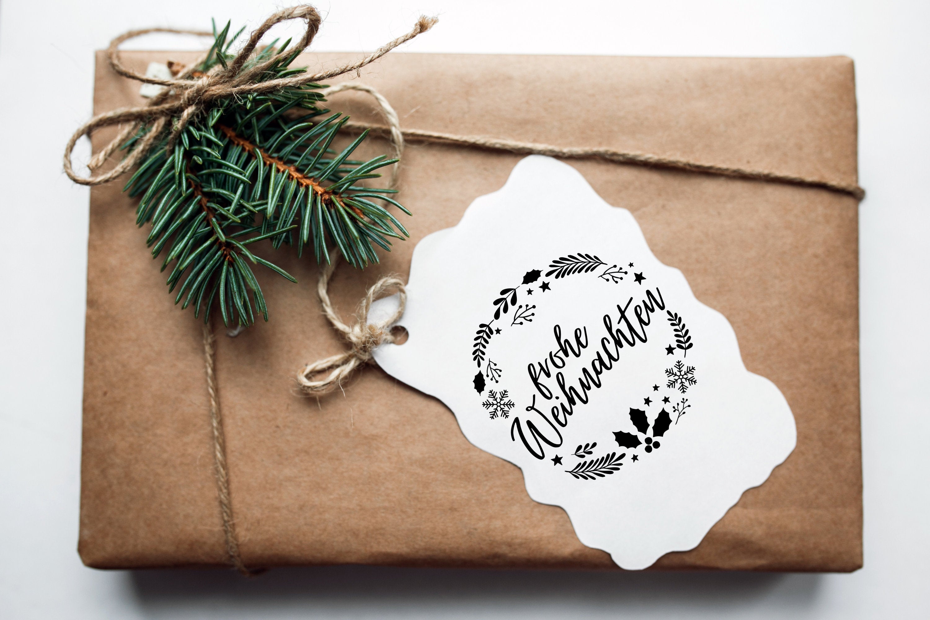 Stempel Kranz "frohe Weihnachten"