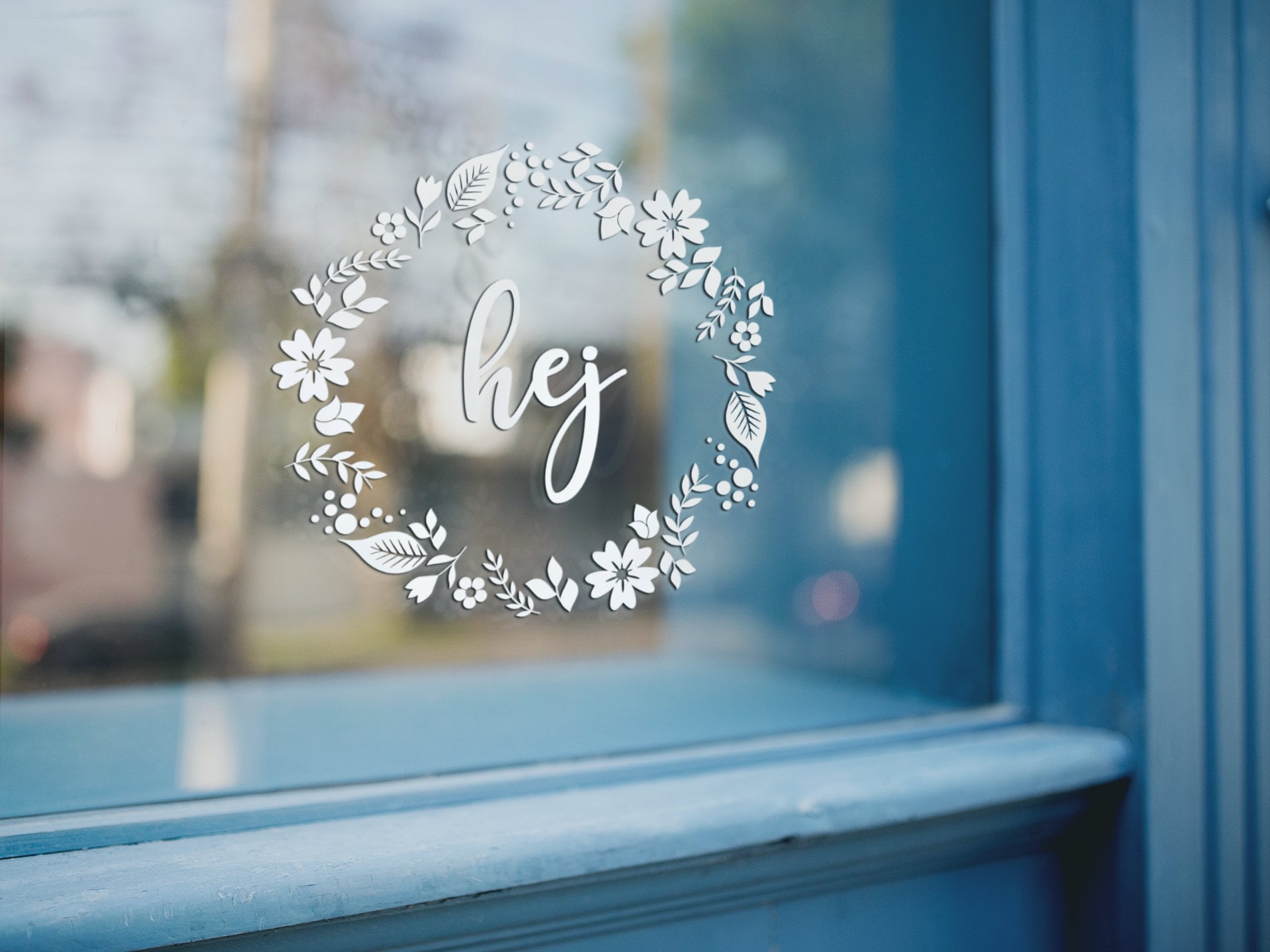 Aufkleber "hej"