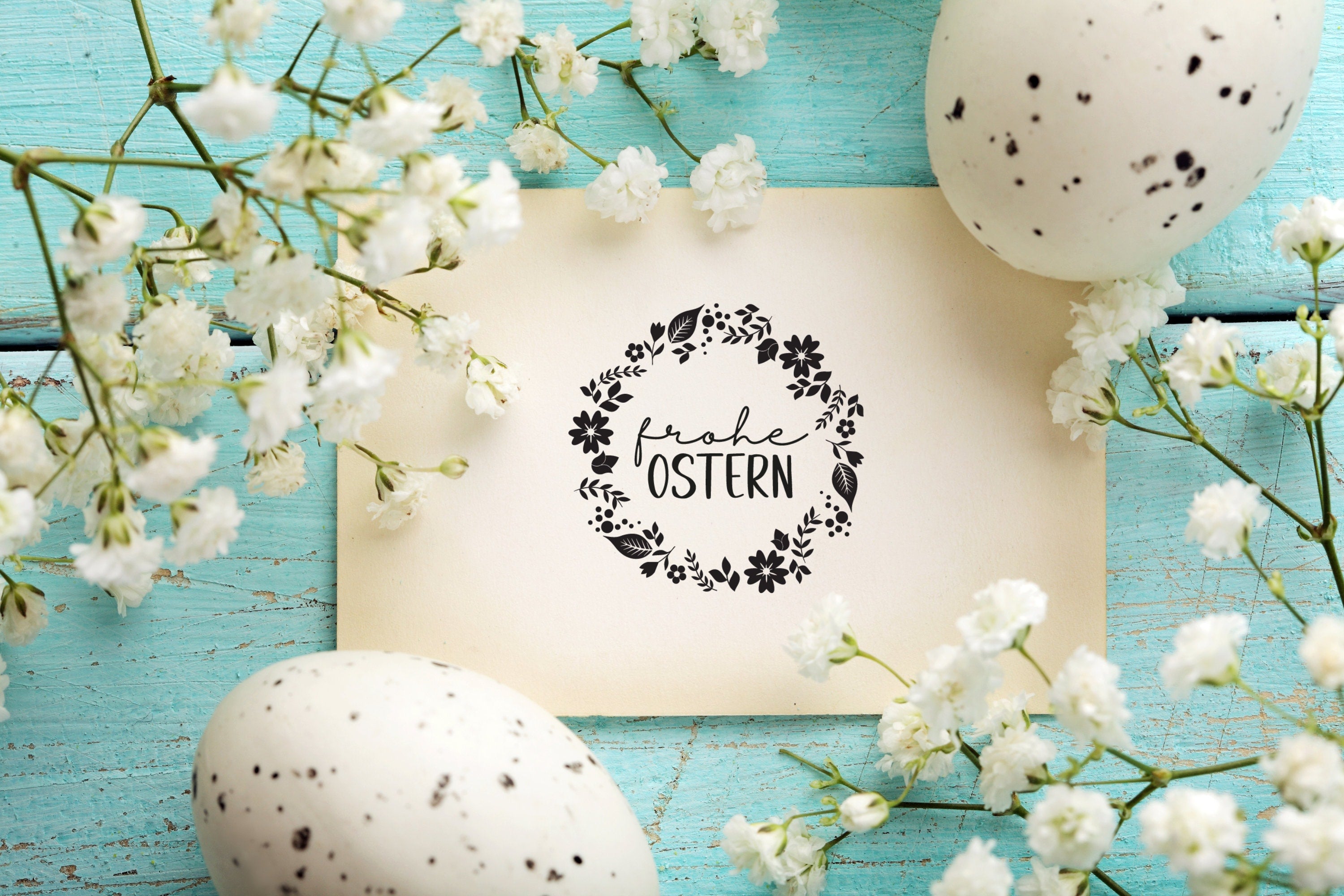 Stempel "frohe Ostern"