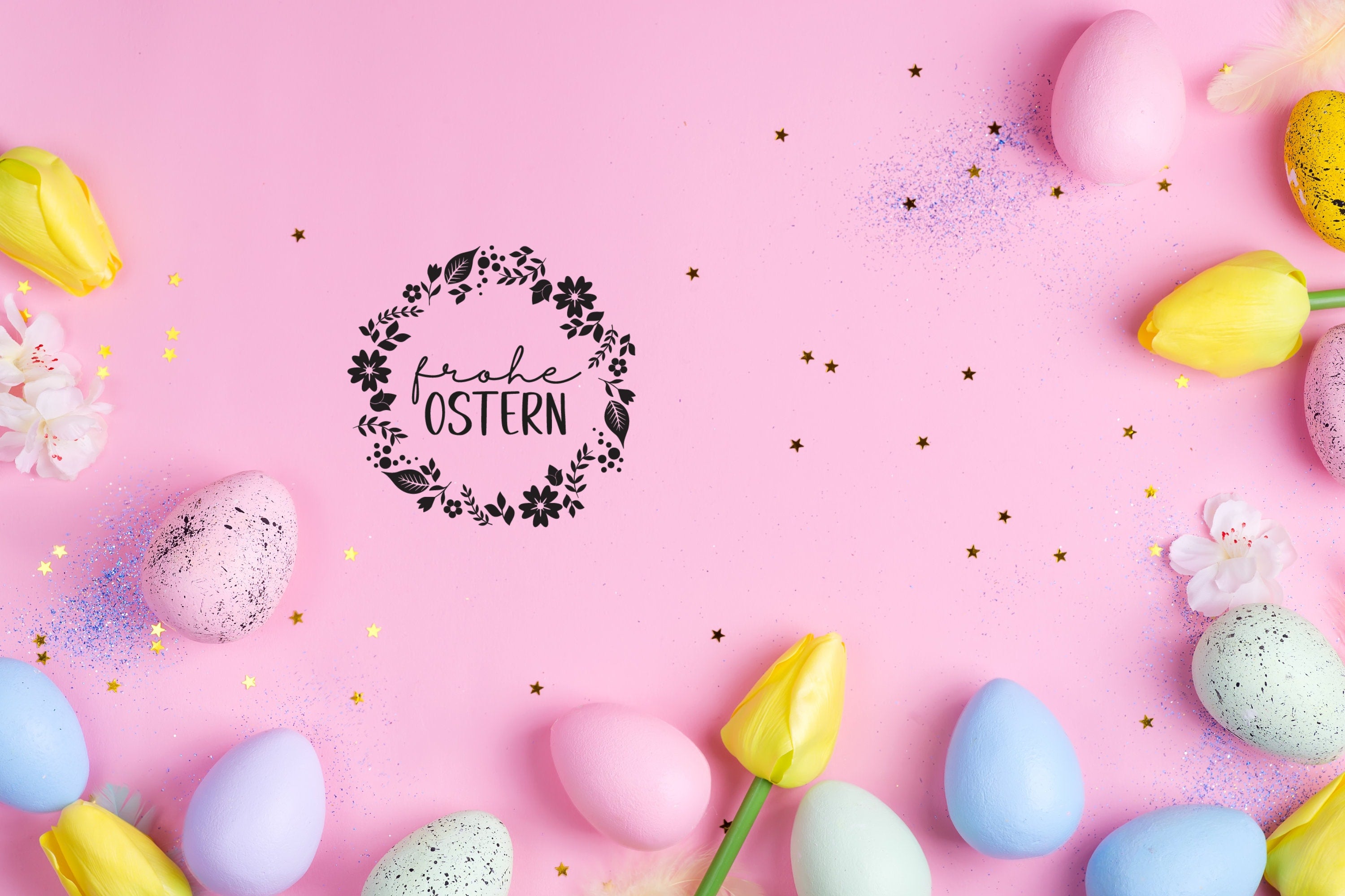Stempel "frohe Ostern"