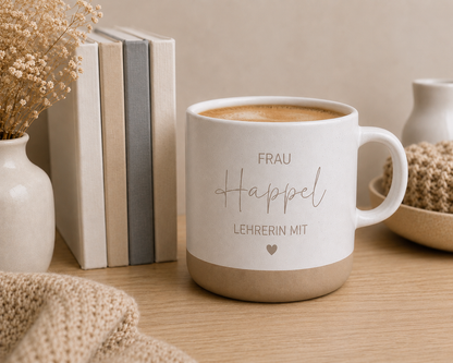Personalisierte Lehrerin Tasse mit Name