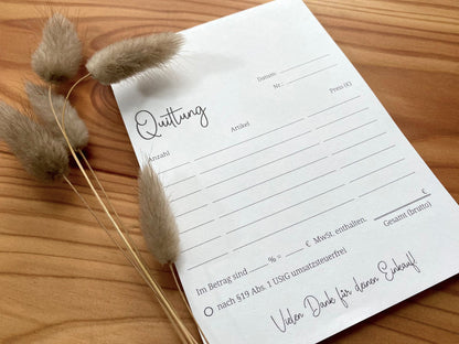 Quittungsblock in Din A6