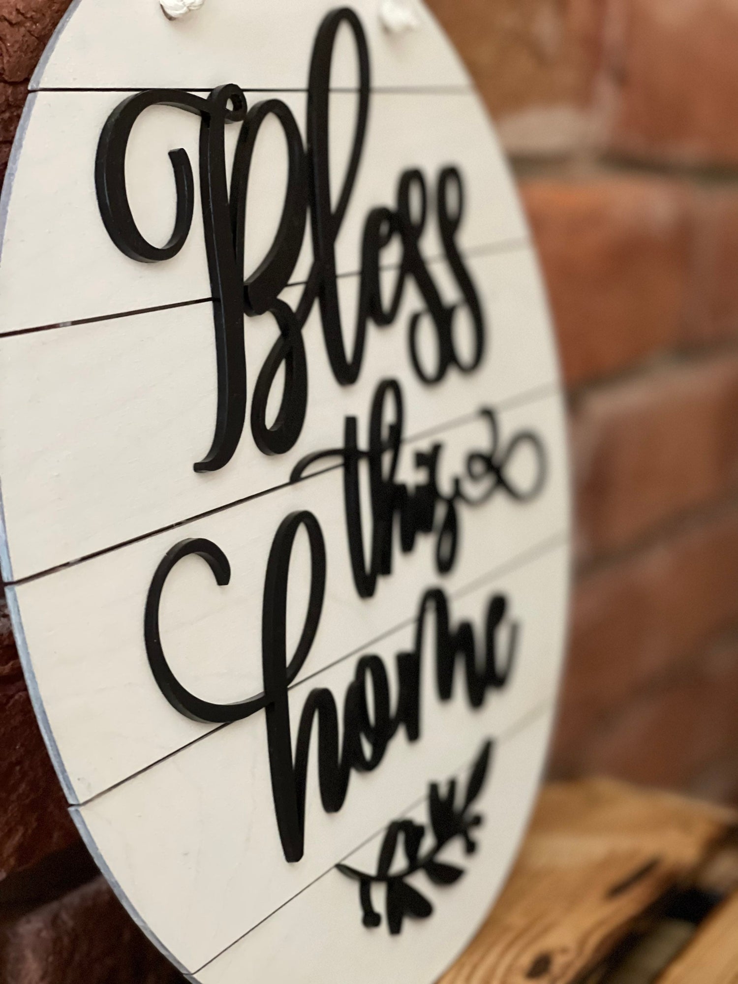 Holzschild „Bless this Home“