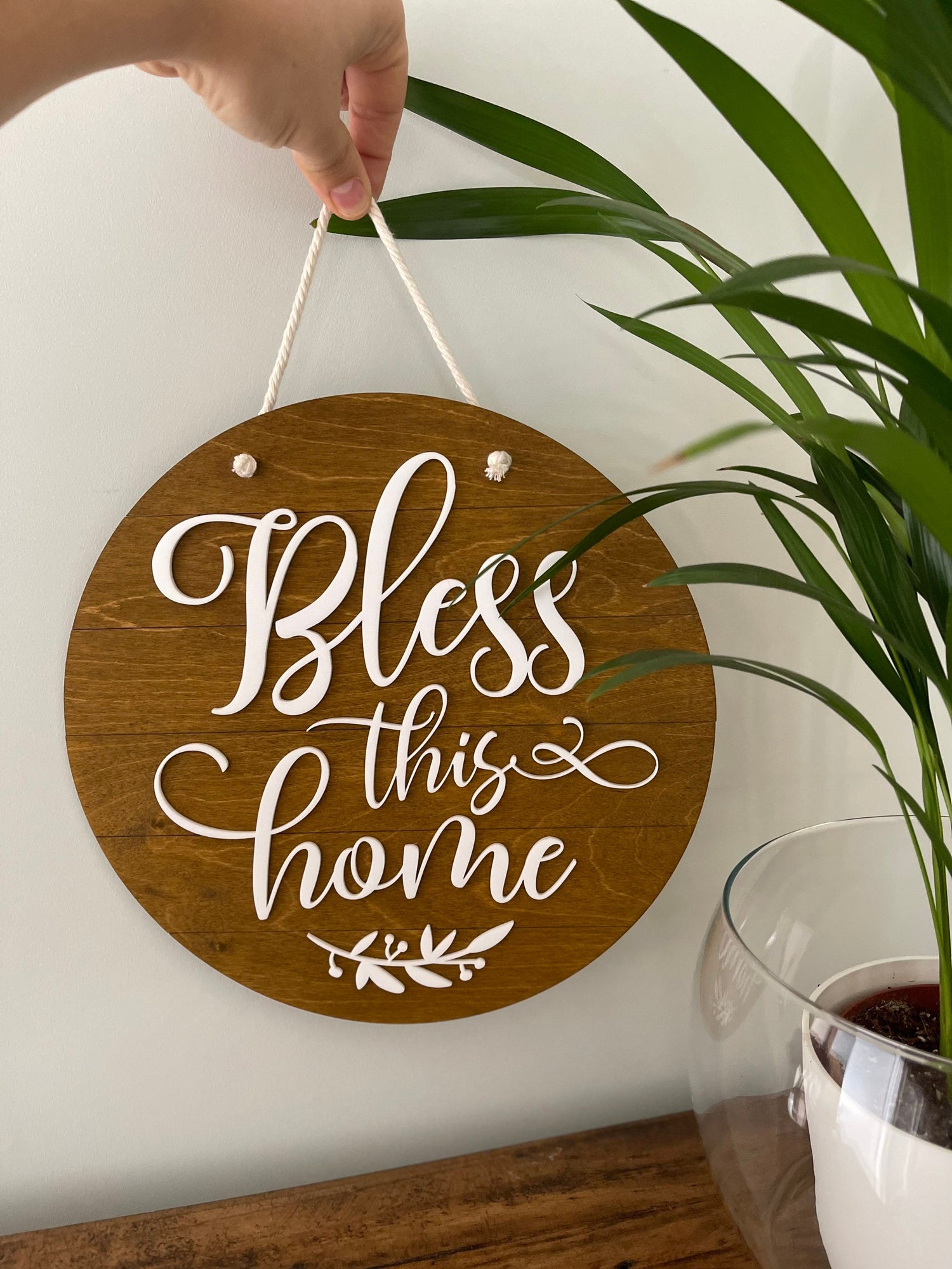 Holzschild „Bless this Home“