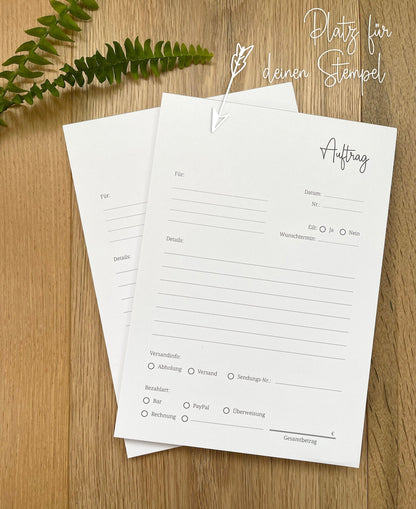 Auftragsblock in Din A5