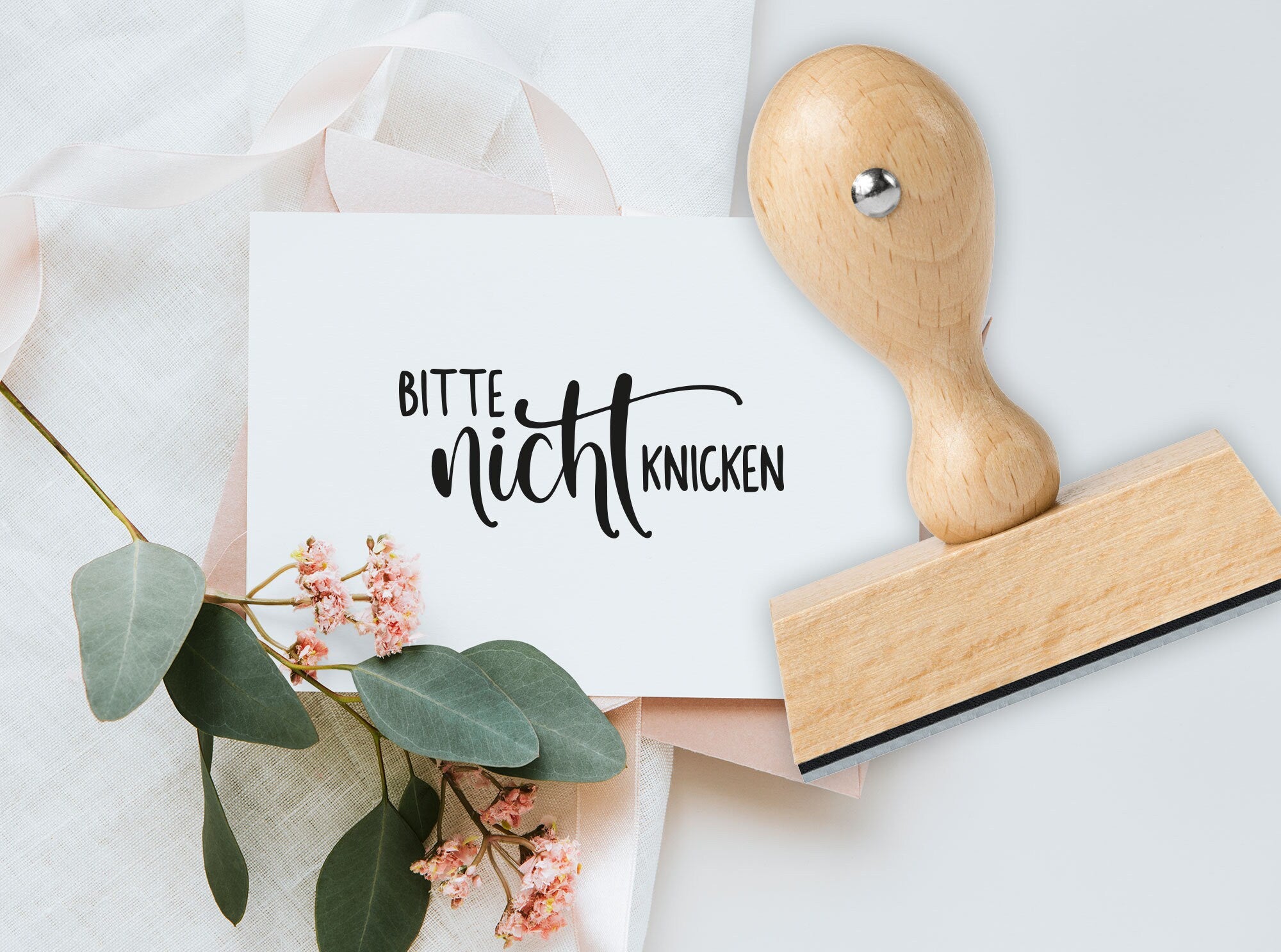 Stempel "Bitte nicht knicken"