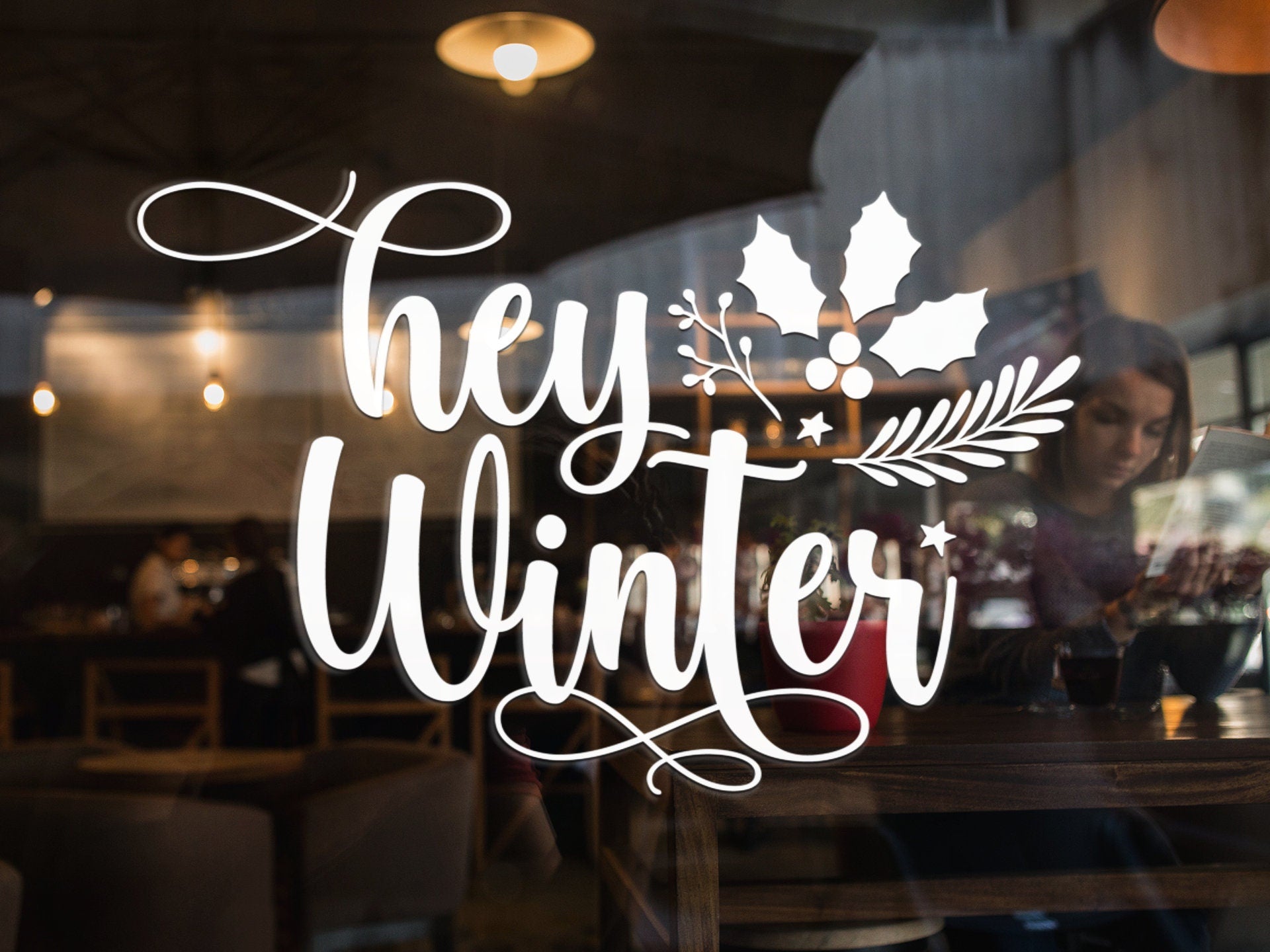 Aufkleber &quot;Hey Winter&quot;