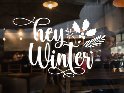 Aufkleber &quot;Hey Winter&quot;