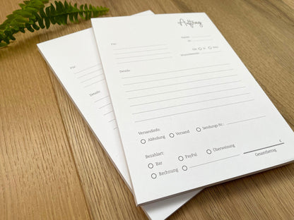 Auftragsblock in Din A5