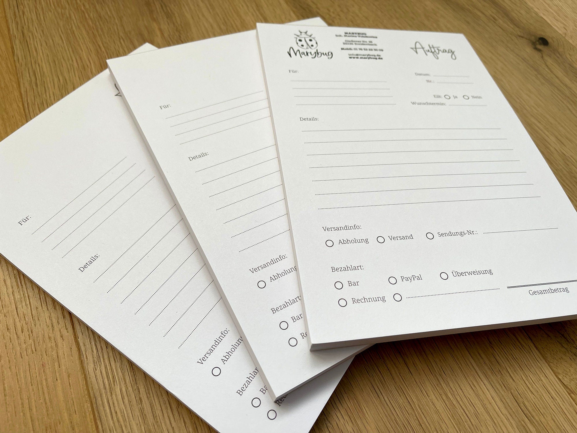 Auftragsblock in Din A5