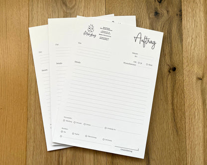 Auftragsblock in Din A4