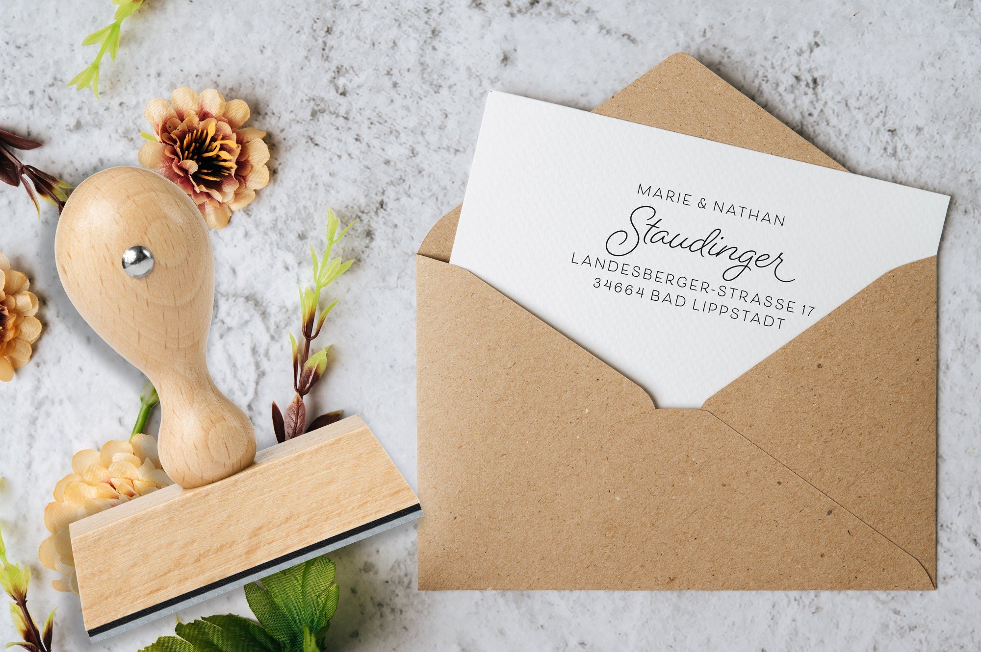 Stempel mit Adresse