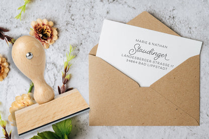 Stempel mit Adresse