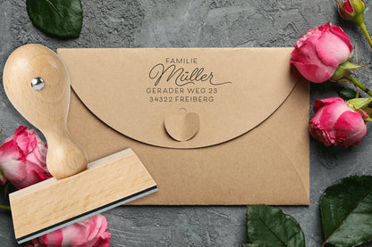 Stempel mit Adresse
