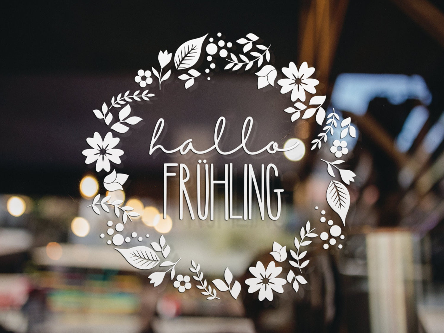 Aufkleber &quot;Hallo Frühling&quot;