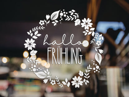Aufkleber &quot;Hallo Frühling&quot;