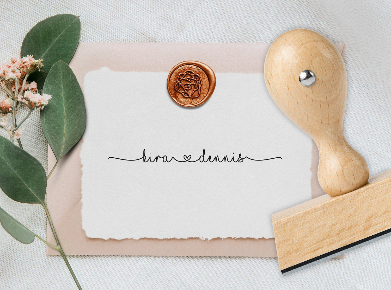 Stempel Namen mit Herz