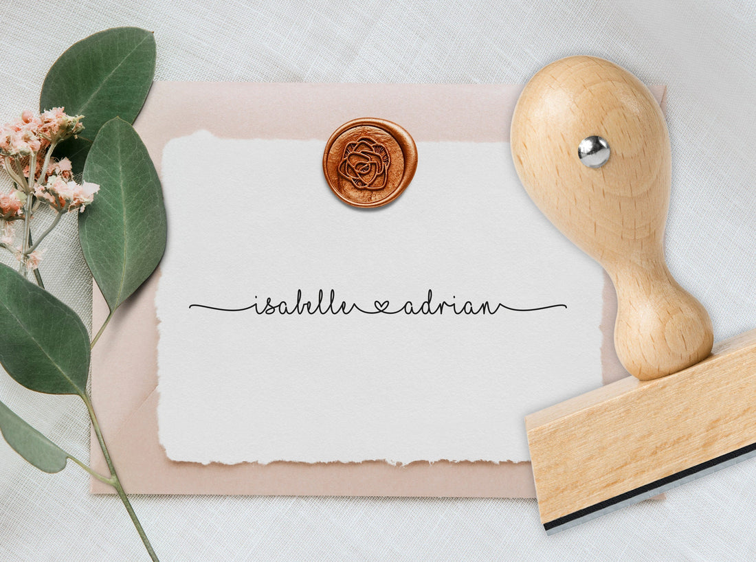 Stempel Namen mit Herz