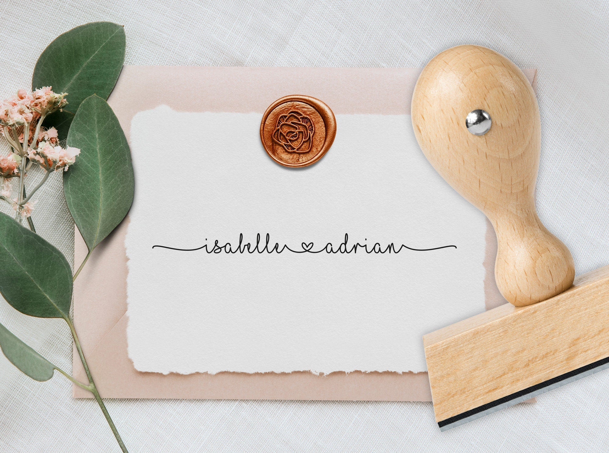 Stempel Namen mit Herz