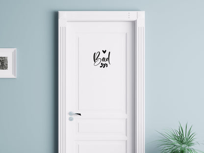 Aufkleber &quot;Bad&quot;