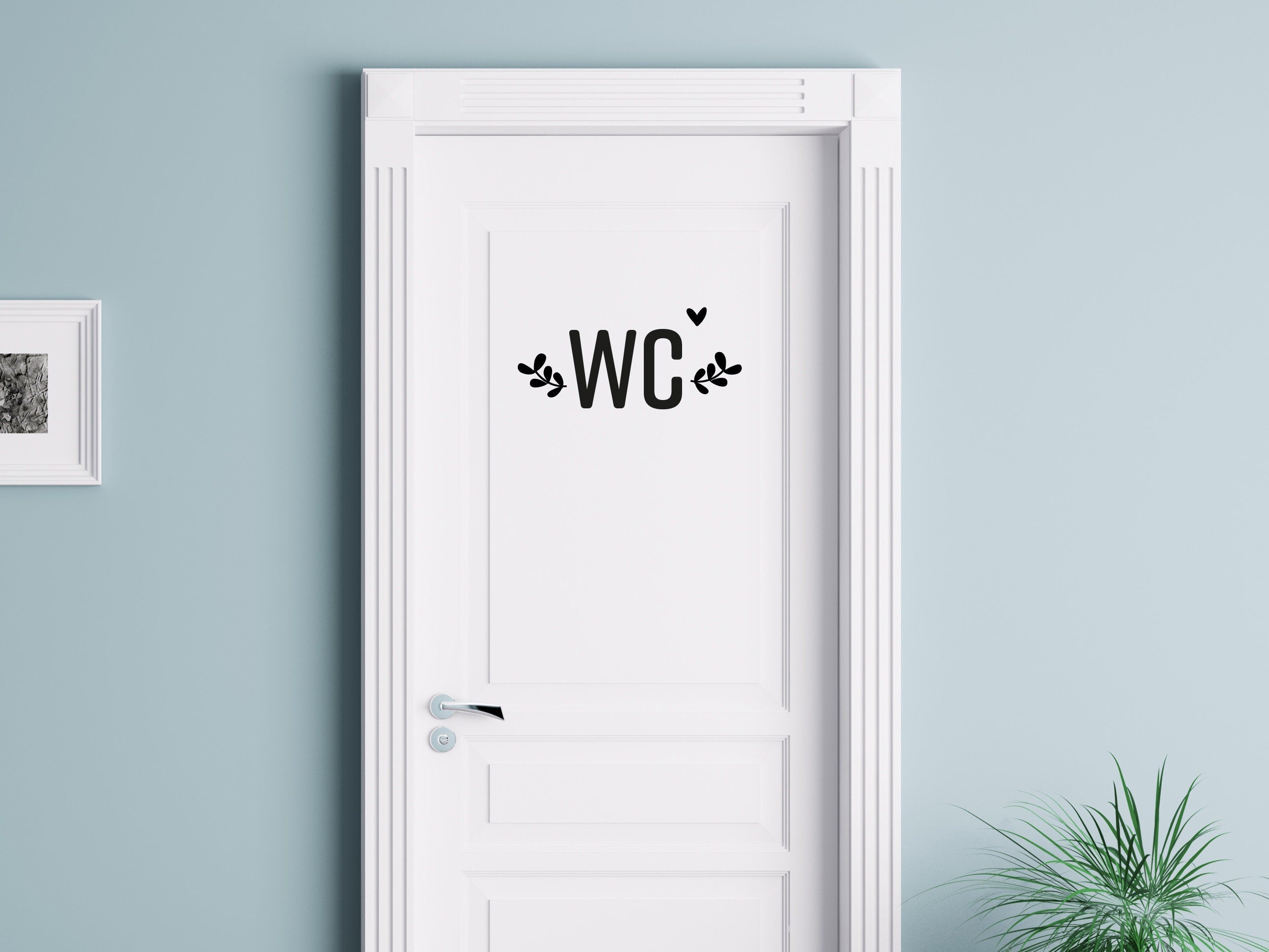 Aufkleber "WC"