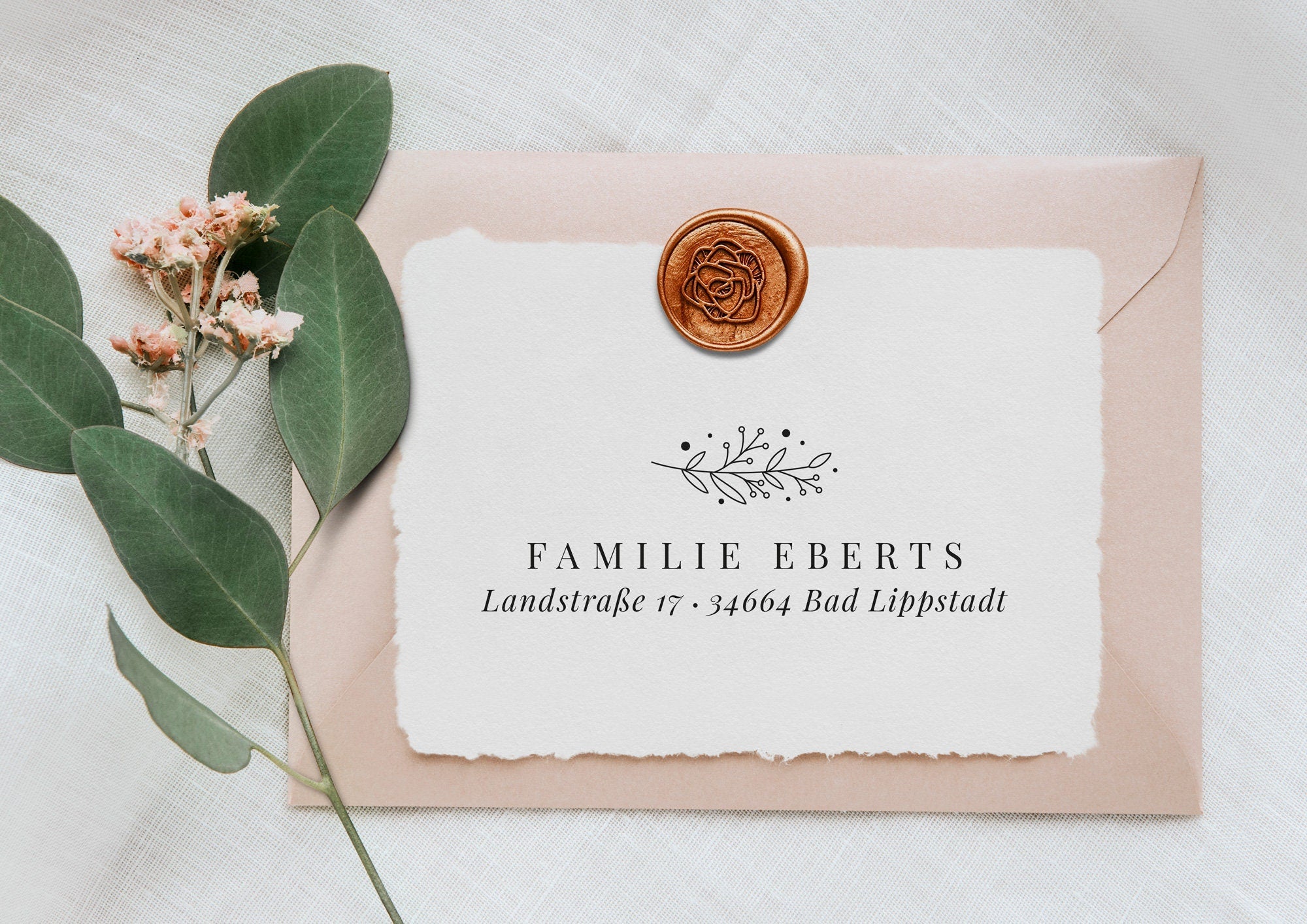 Stempel mit Adresse