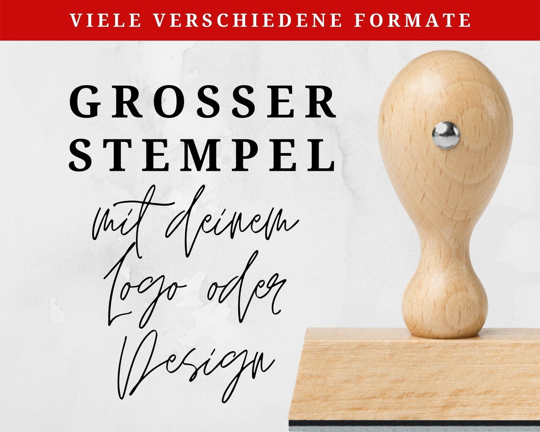 Personalisierter großer Stempel mit deinem Logo oder Design
