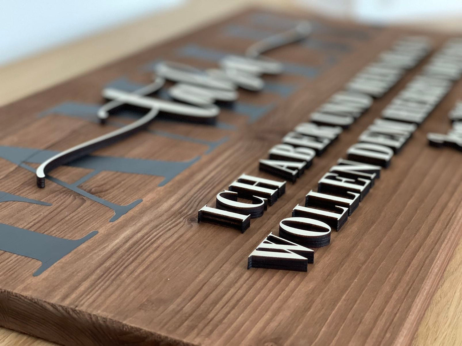 Holzschild mit Bibelvers