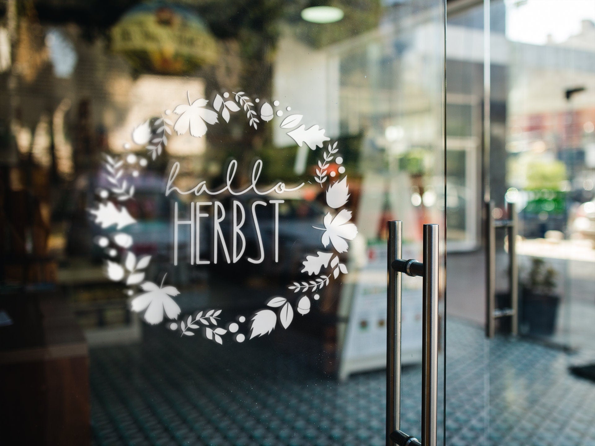 Aufkleber &quot;Hallo Herbst&quot;