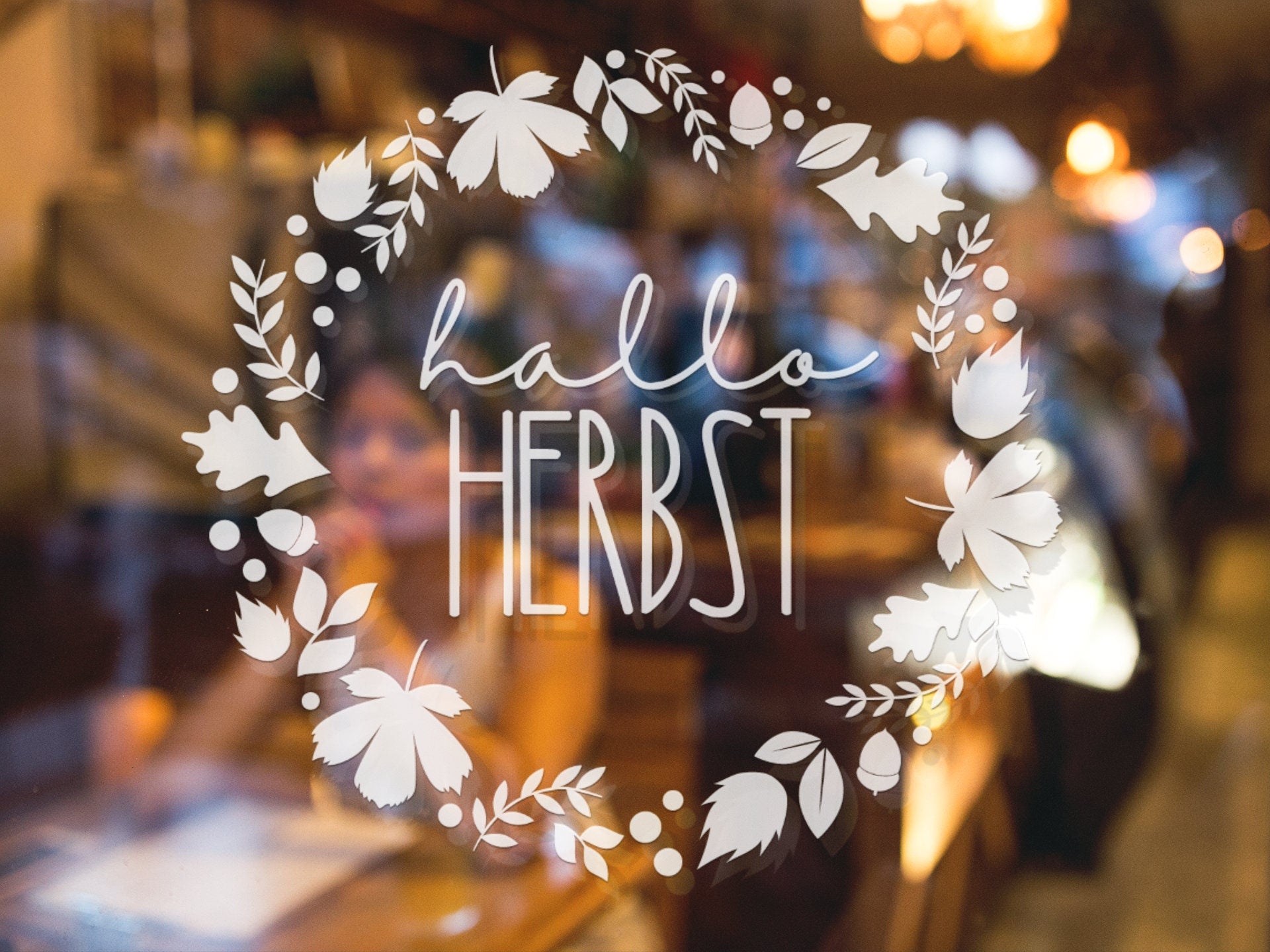 Aufkleber &quot;Hallo Herbst&quot;