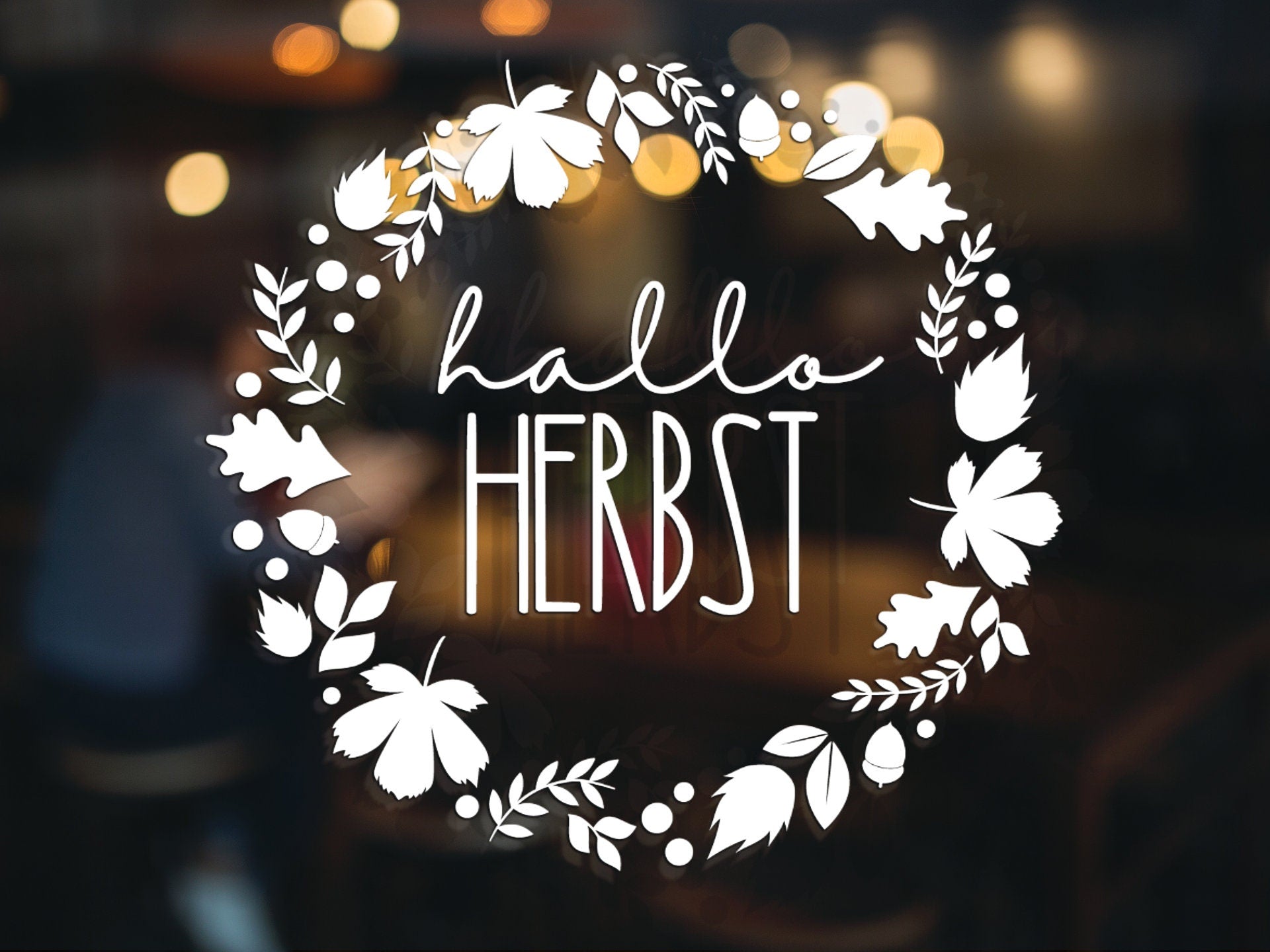 Aufkleber "Hallo Herbst"