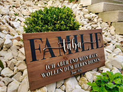 Holzschild mit Bibelvers